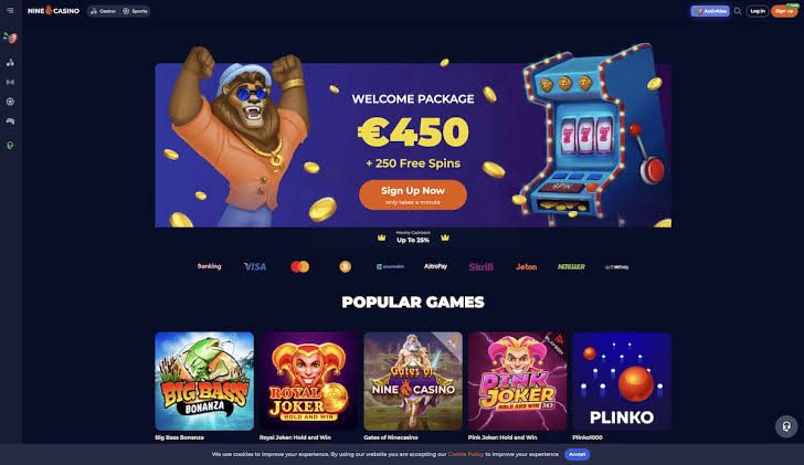 BONOS Y PROMOCIONES DE NineCasino